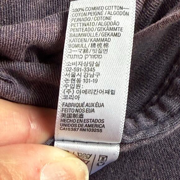 Y2K Distressed Ellen Show T-shirt Mens Sz Small Burnout Brown V Neck Thrashed - Picture 11 of 14